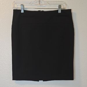 Express Classic Black Pencil Mini Skirt With Faux Pockets